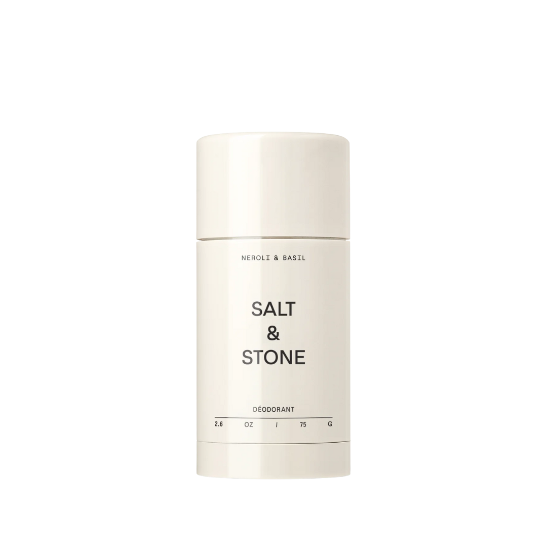 Desodorante Salt & Stone textura cremosa y 48 horas de duración. Desodorante natural sin aluminio equilibra microbiota cutánea.