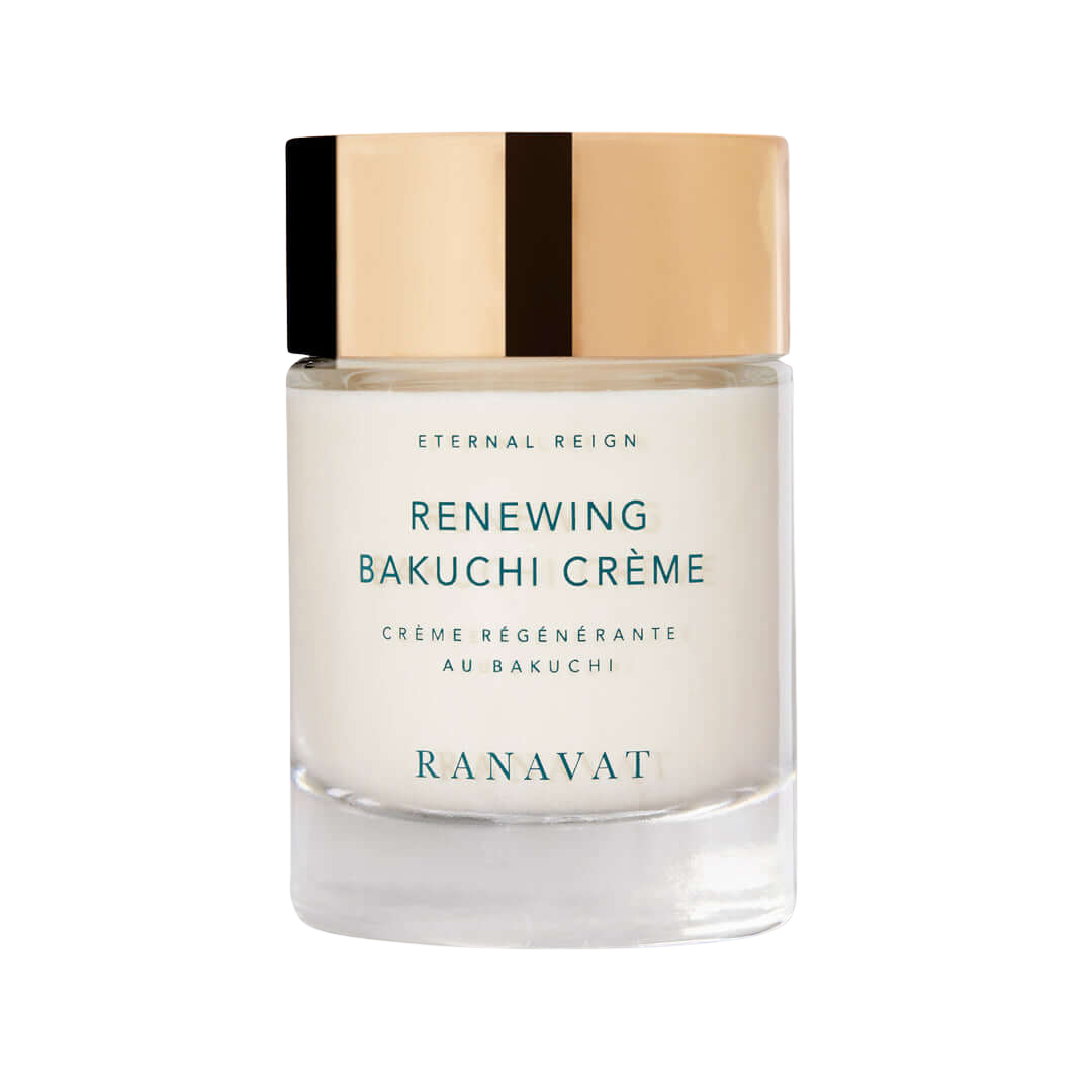Crema hidratante renovadora Eternal Reign Renewing Bakuchi Crème Ranavat. Crema facial efecto calmante y luminoso.