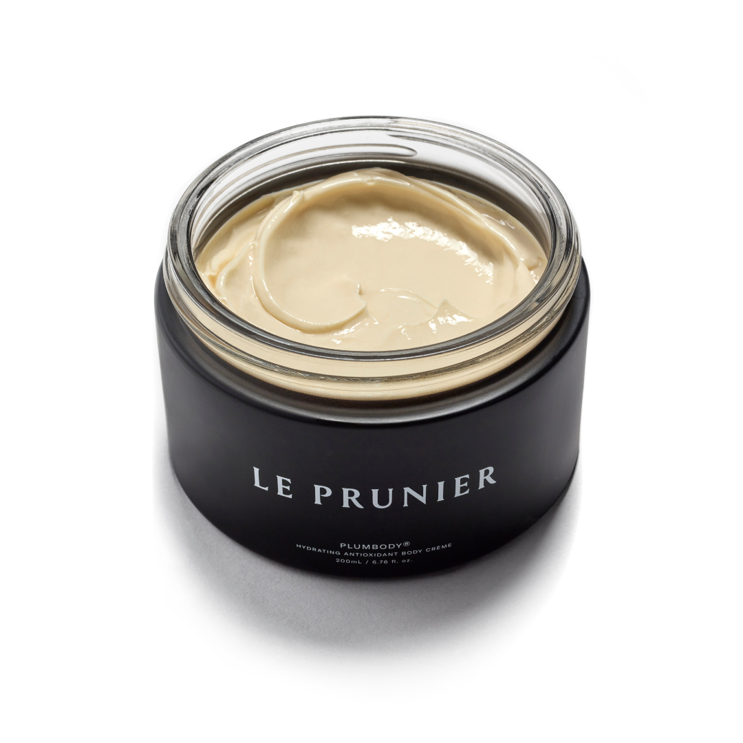 Crema corporal hidratante Le Prunier. Crema antioxidante para el cuerpo que mejora la elasticidad y reduce la sequedad.
