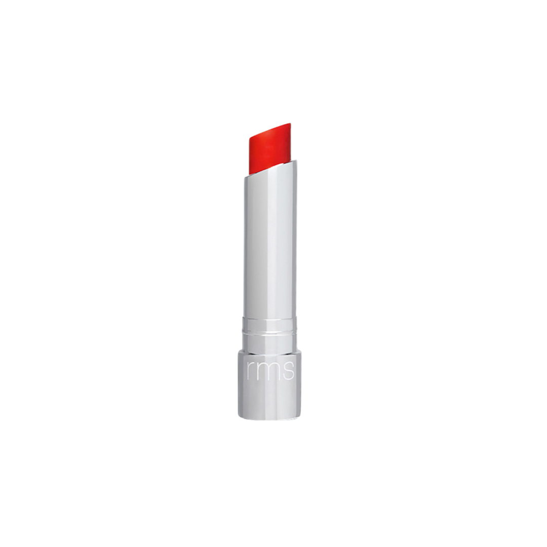 Bálsamo labial hidratante de uso diario Tinted Daily Lip Balm rms beauty. Bálsamo con color tono Crimson lane fórmula duradera y acabado jugoso.