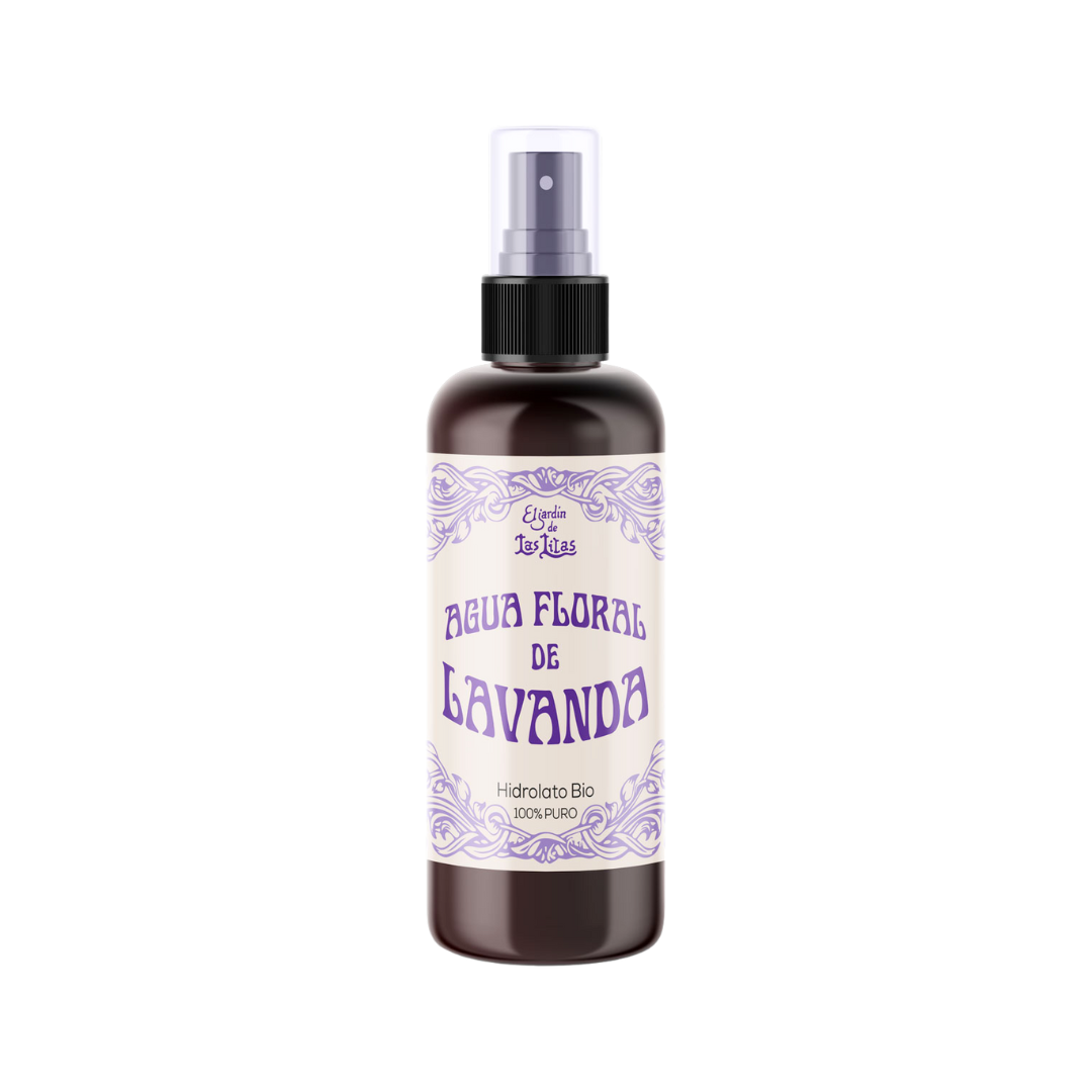 Agua floral de Lavanda 100ml El Jardín de las Lilas. Aroma ligero y calmante, perfecto para pieles sensibles, mixtas o con tendencia grasa.