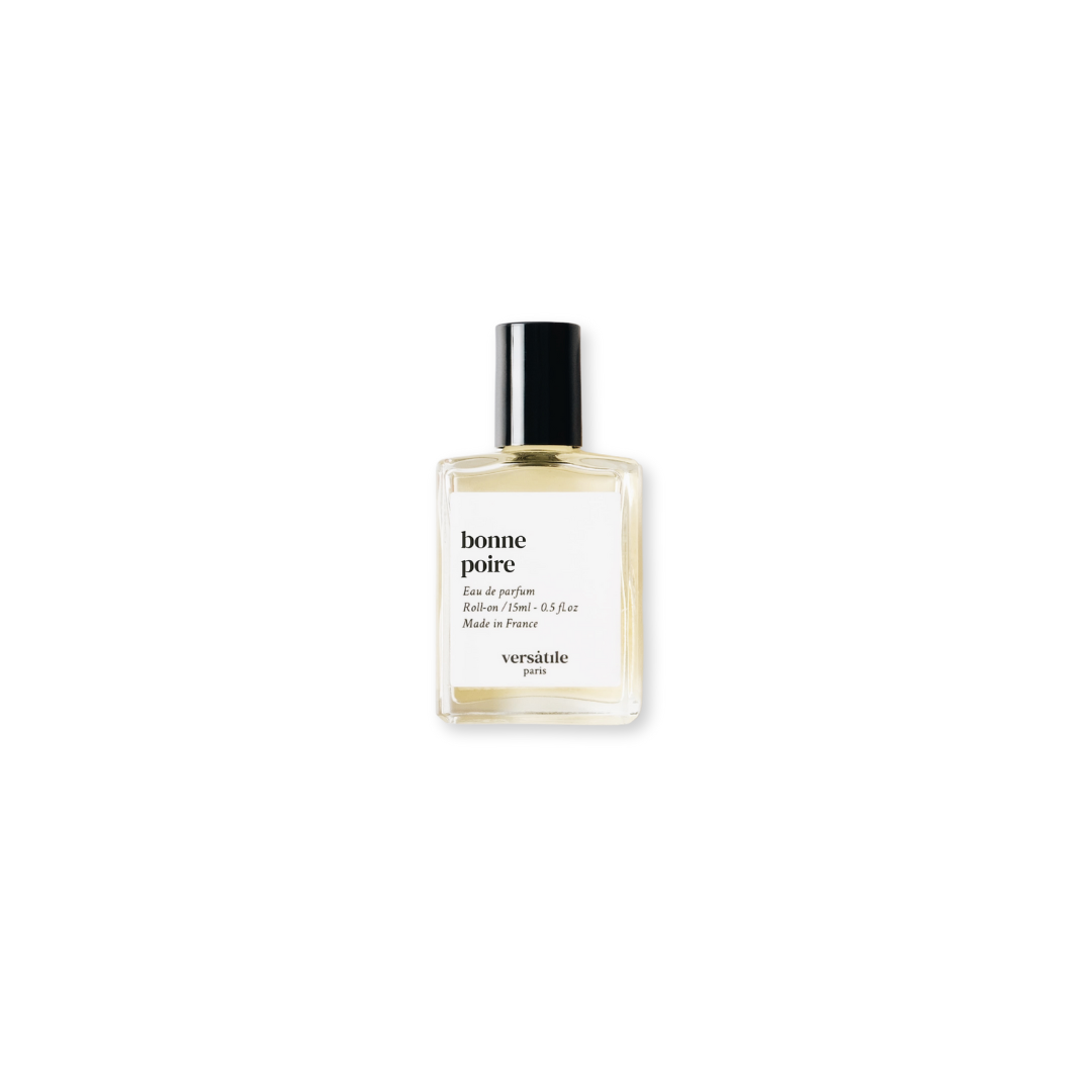 Agua de perfume Bonne Poire Versàtile Paris con alta concentración. Nueva colección de Versàtile de perfumes con base vegetal y aroma ligero, fresco y afrutado.