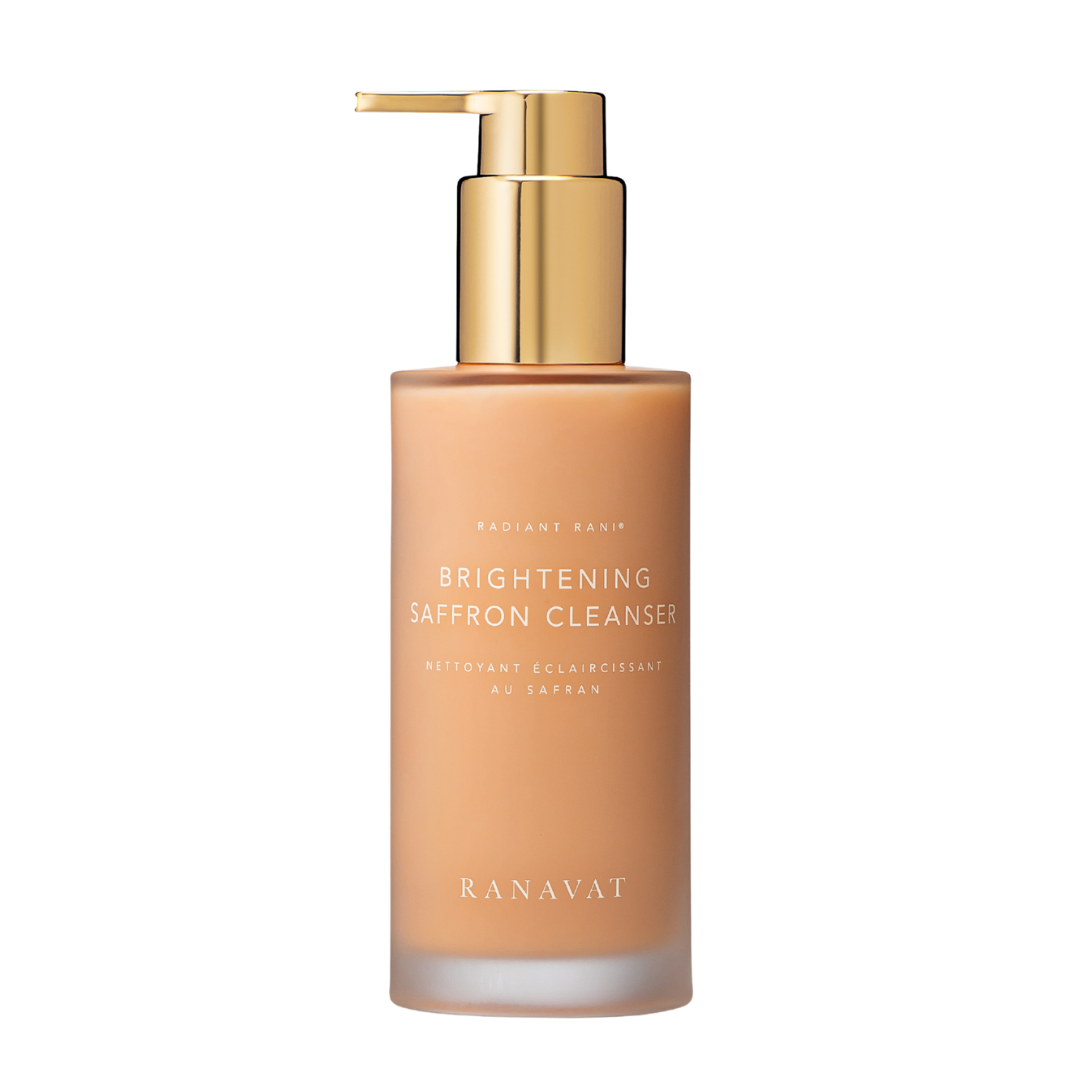 Brightening Saffron Cleanser de Ranavat, limpiador facial suave en gel que mantiene la piel confortable.