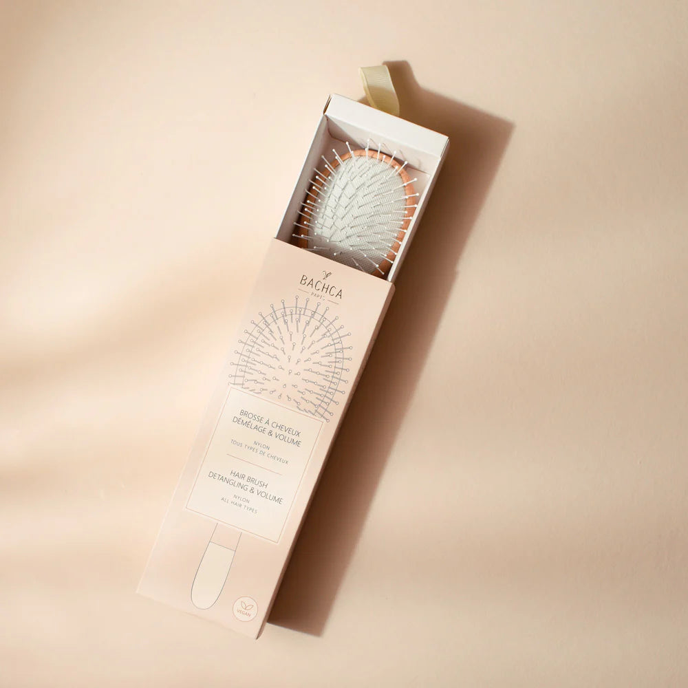 Cepillo madera natural cabello grueso bachca.