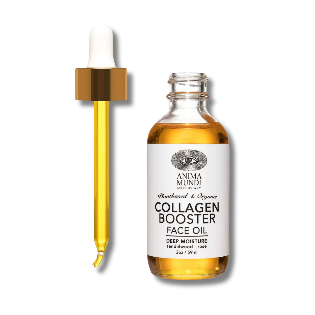 Botanical Collagen Oil de Anima Mundi con cuentagotas. Aceite facial vegetal para firmeza, hidratación y reparación profunda.