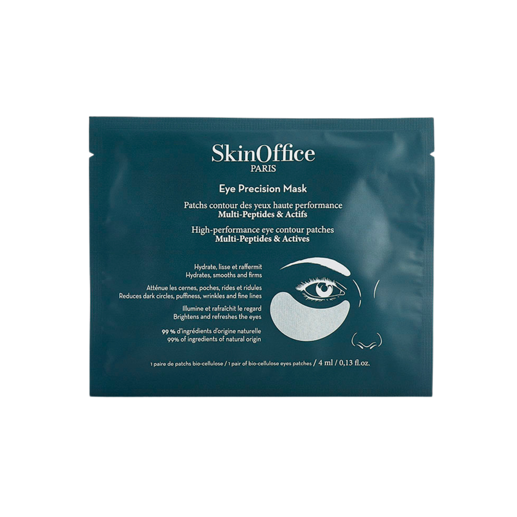 Eye Precision Mask de Skin Office alisa, hidrata y descongestiona la mirada en solo 15 minutos.