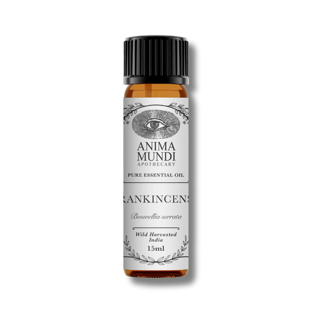 Frankincense Essential Oil de Anima Mundi, aceite de incienso silvestre con propiedades regeneradoras y revitalizantes para la piel.