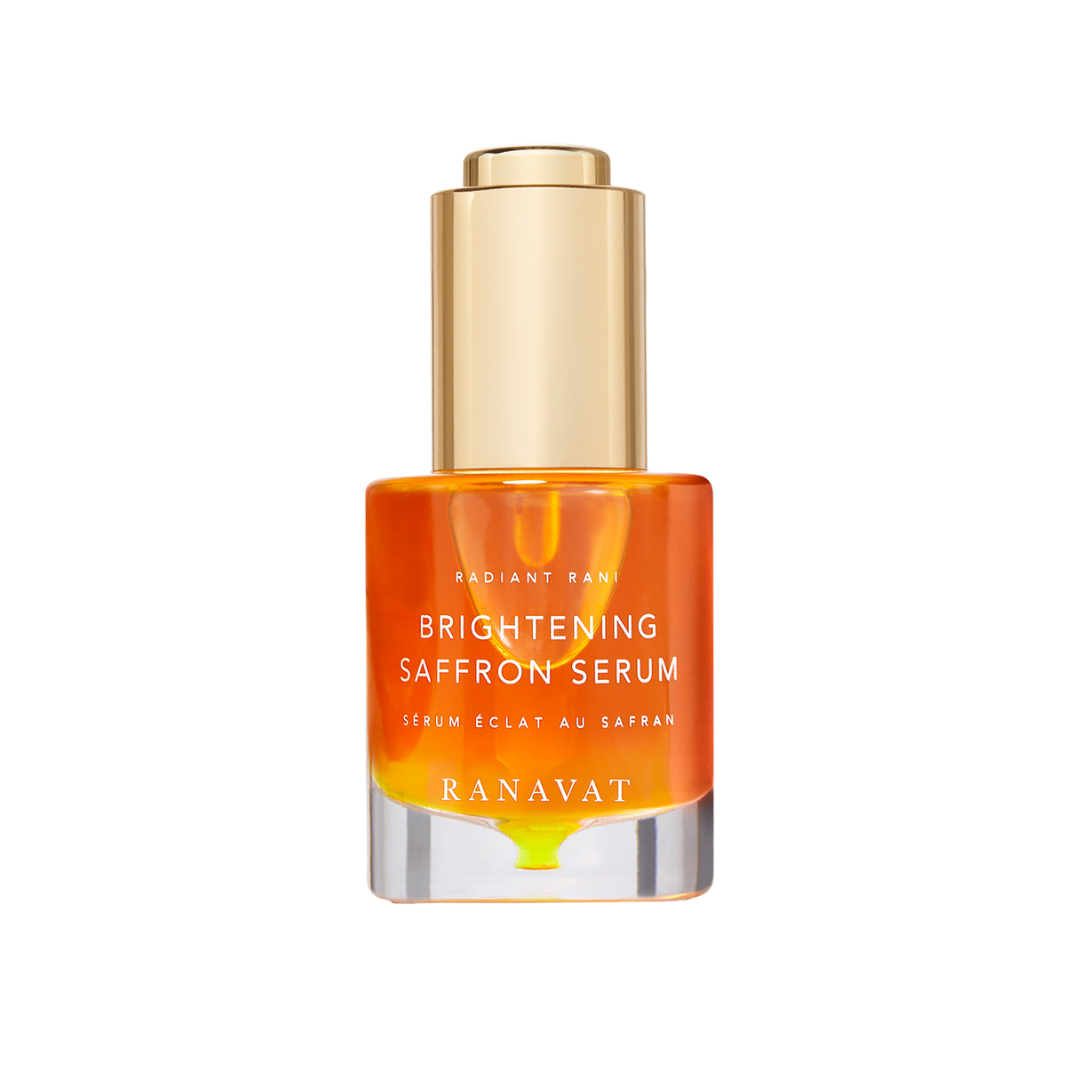 Radiant Rani Brightening Saffron Serum de Ranavat unifica el tono y deja la piel luminosa y revitalizada.