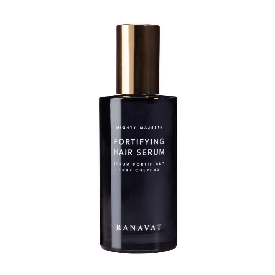 Serum capilar hidratante y fortificante Fortifying Hair Serum Ranavat en La Crème Organics. Suero para cabello sin vida que fortalece el crecimiento.