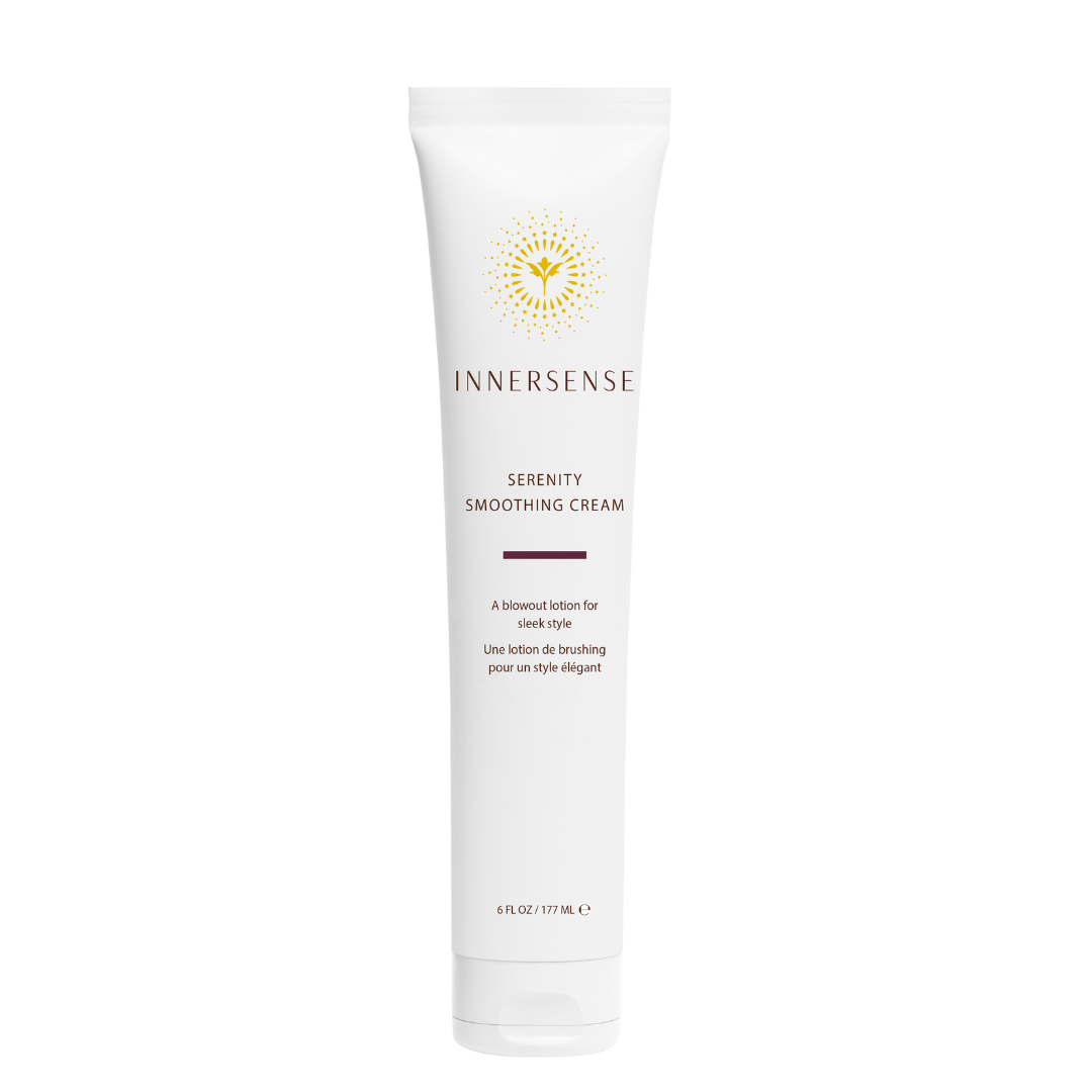 Crema suavizante controla frizz Innersense. Crema de reparación intensiva para cabellos castigados y con frizz.