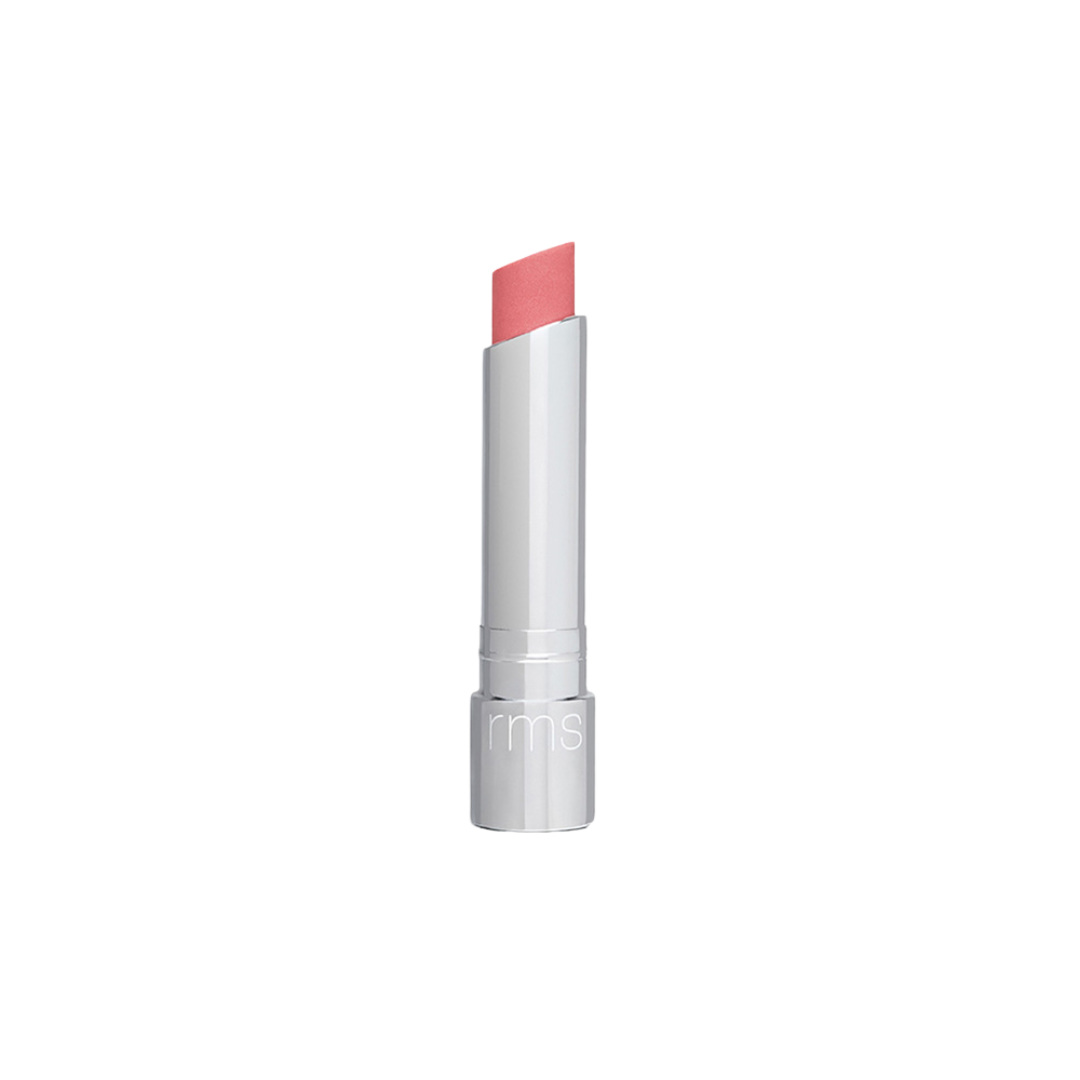 Bálsamo labial con color tono passion lane Tinted Daily Lip Balm rms beauty. Bálsamo hidratante para el día a día, fórmula duradera y acabado jugoso.