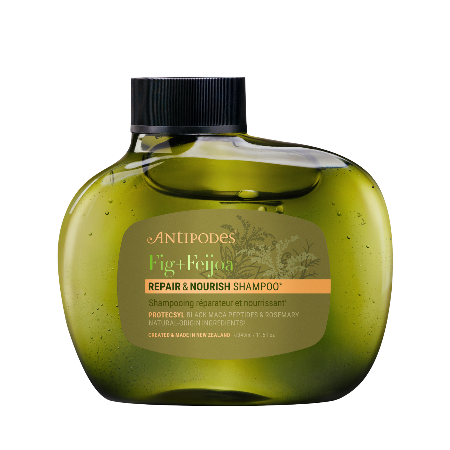 Antipodes Fig + Feijoa Repair & Nourish Shampoo, champú reparador para cabello seco o debilitado.