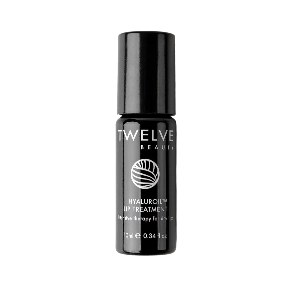 Hyaluroil Lip Treatment de Twelve Beauty repara y suaviza labios secos con ácido hialurónico y aceites puros.