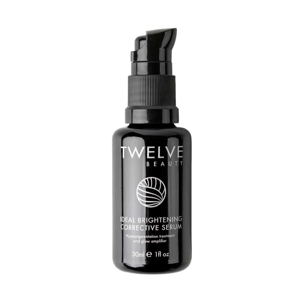 Ideal Brightening Corrective Serum de Twelve Beauty unifica el tono y atenúa manchas con suavidad visible.