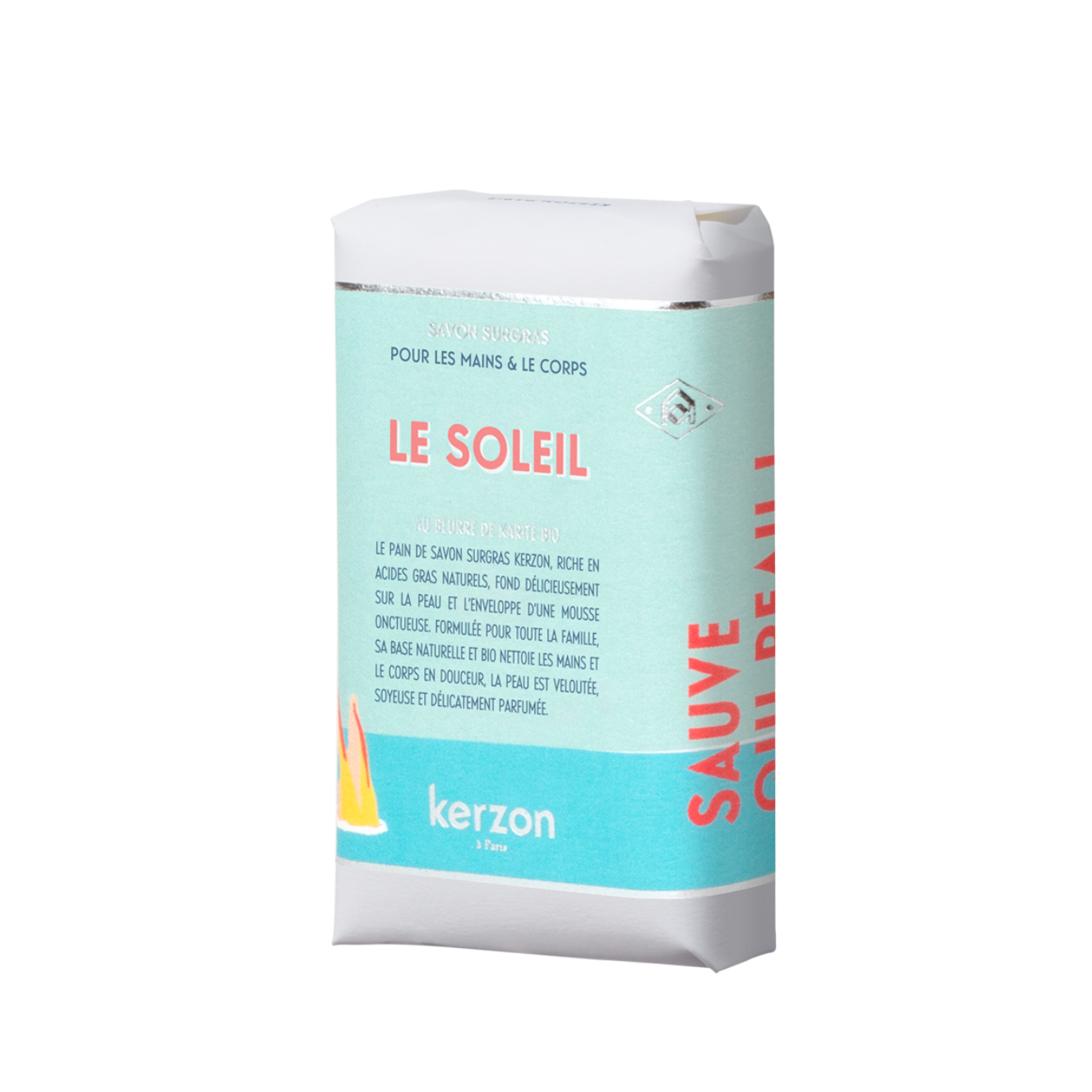 Kerzon Jabón sólido - Le Soleil limpia con espuma cremosa y deja en la piel un calor suave, luminoso.