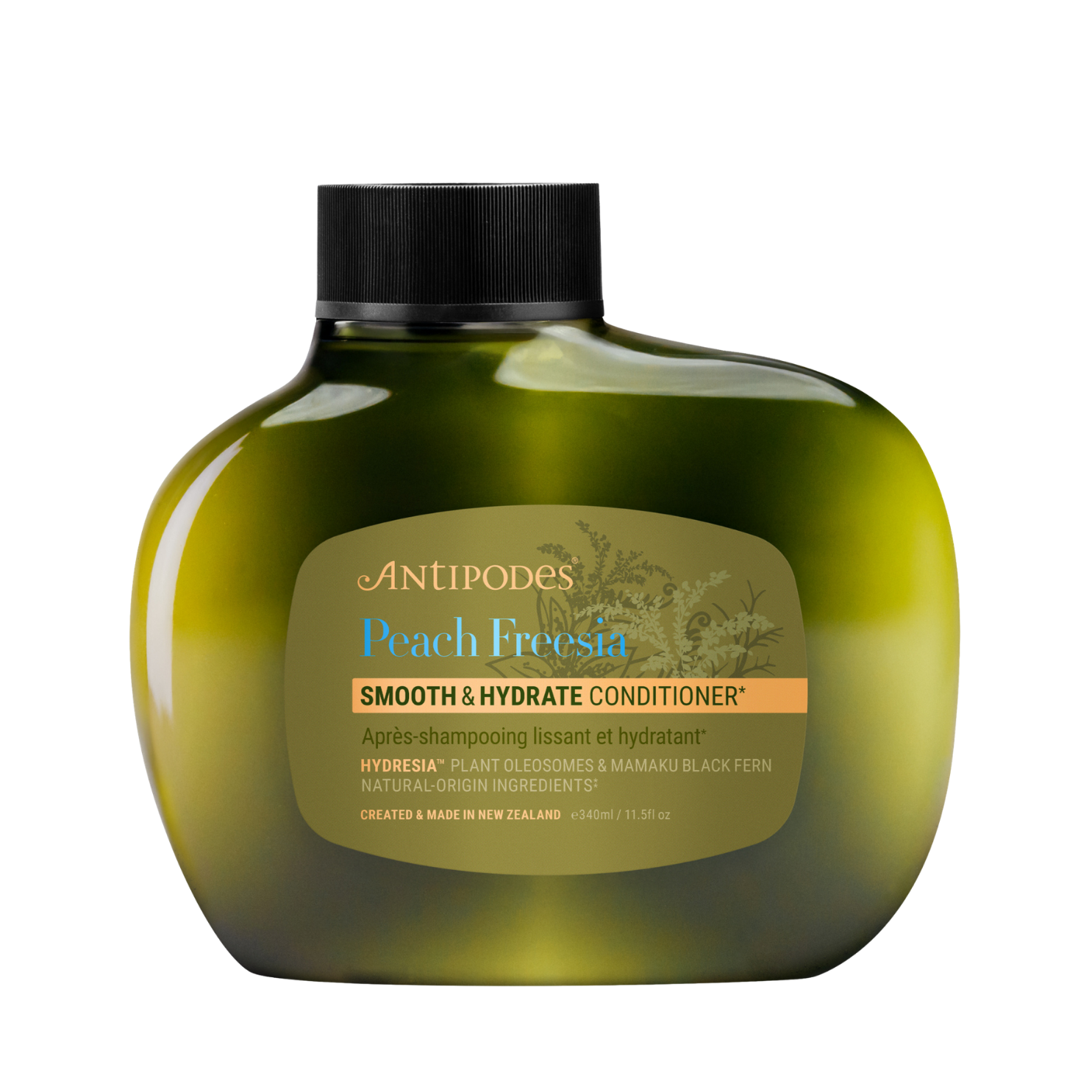 Antipodes Peach + Freesia Smooth & Hydrate Conditioner, acondicionador que suaviza e hidrata sin peso.