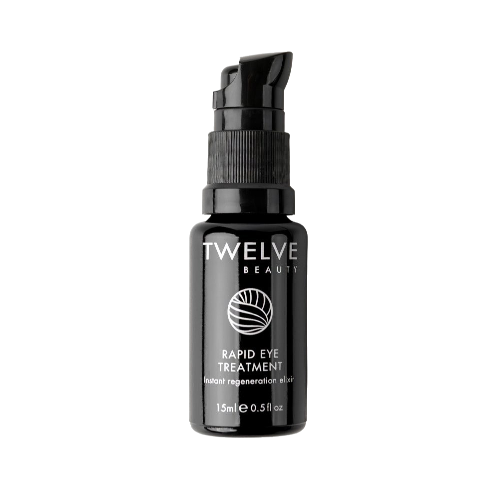 Rapid Eye Treatment de Twelve Beauty alisa y descongestiona el contorno de ojos, devolviendo luz y firmeza.
