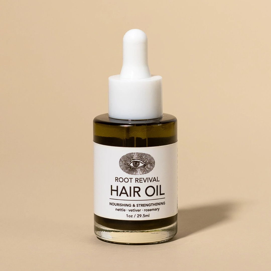 Root Revival Hair Oil de Anima Mundi Herbals nutre sin peso y devuelve elasticidad y brillo al cabello.