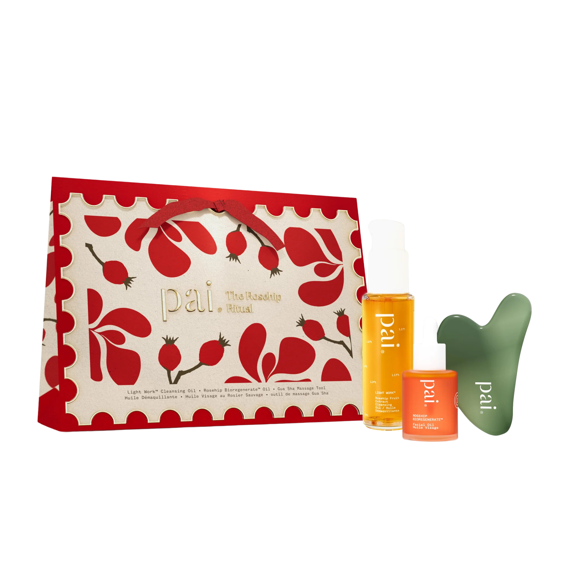 The Rosehip Ritual de Pai Skincare reúne limpieza, regeneración y gua sha para una piel luminosa.