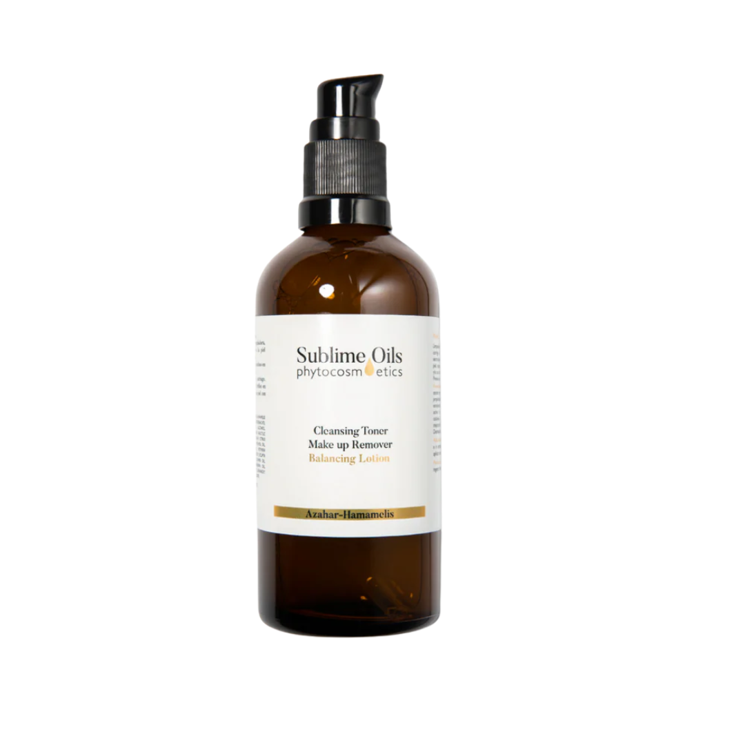 El Tónico y limpiador desmaquillante de Sublime Oils purifica, desmaquilla y afina visiblemente la textura.
