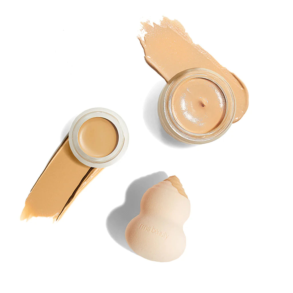 Una esponja flexible que funde el maquillaje con la piel y consigue una cobertura uniforme y ligera.